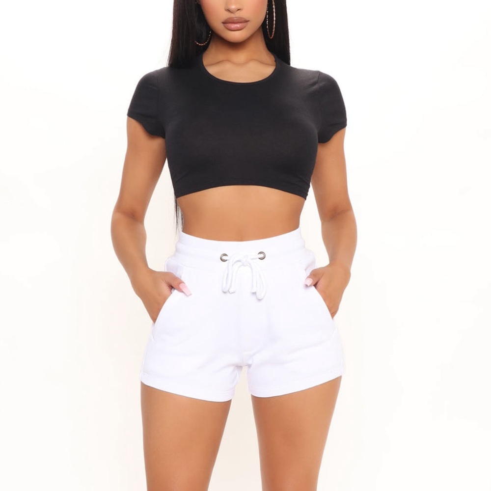 White Jogger Shorts